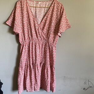 Elegant Pink Floral Mini Dress